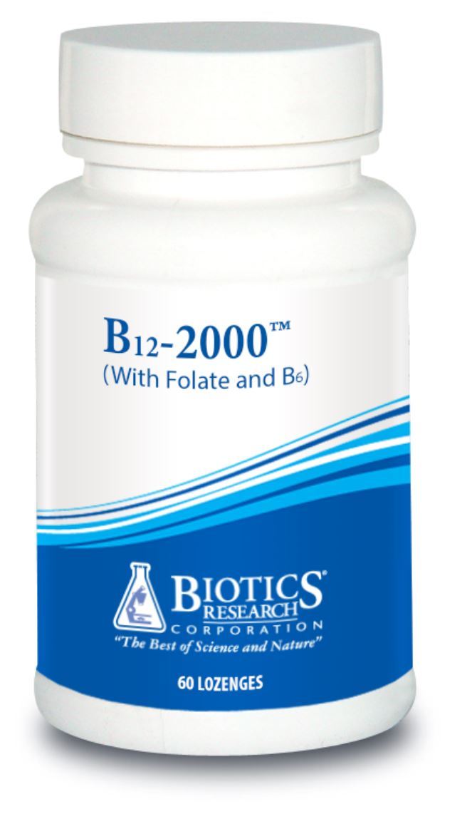 B12-2000 Lozenges (60 Lozenges) Biotics Research Corporation
